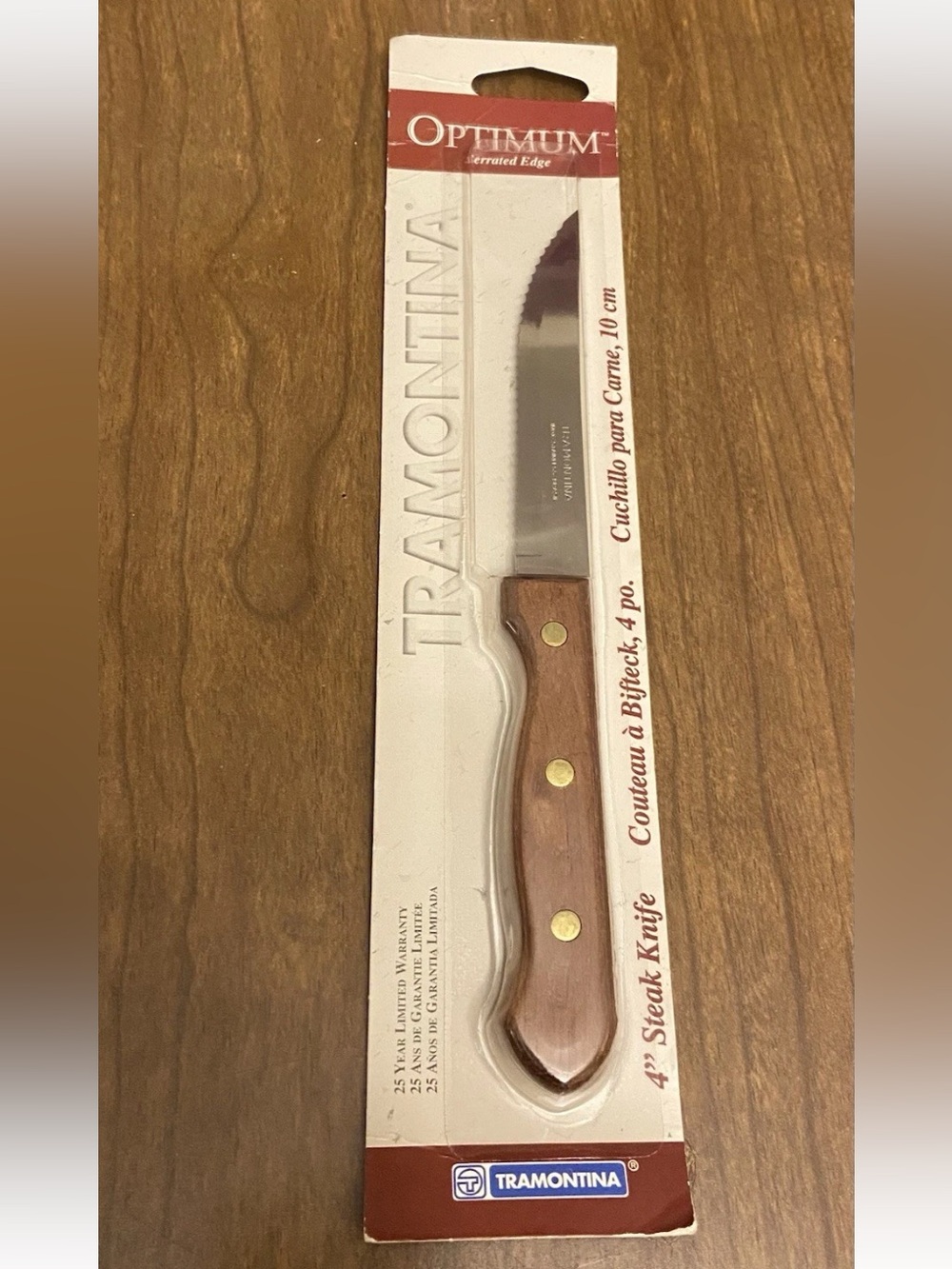 Tramontina 1998 Optimum Surrated Edge 4” Steak Knife Original Sealed